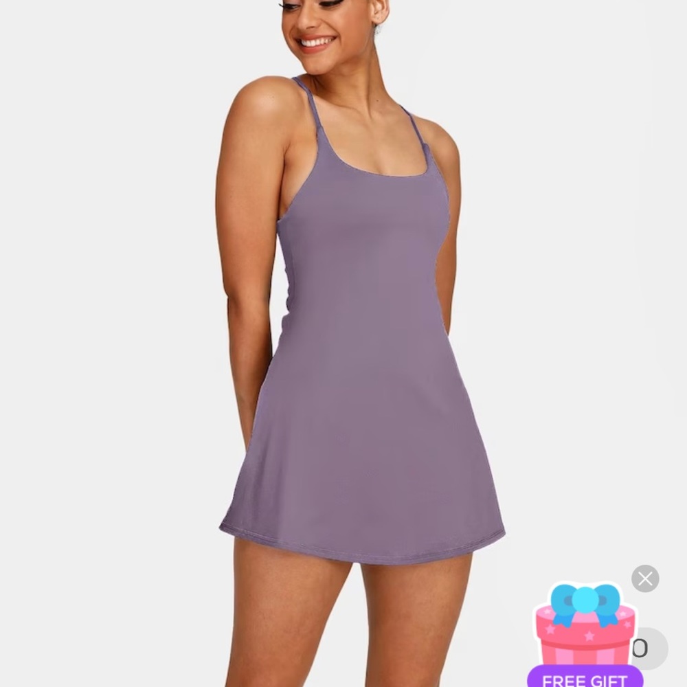 Everyday Cloudful™ Backless 2-in-1 Flare Activity Dress-Wannabe - M